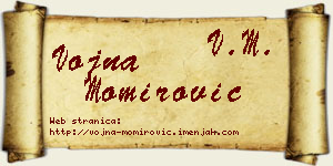 Vojna Momirović vizit kartica